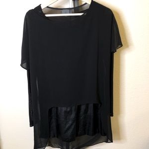 Calvin Klein black layered dress shirt, Size L